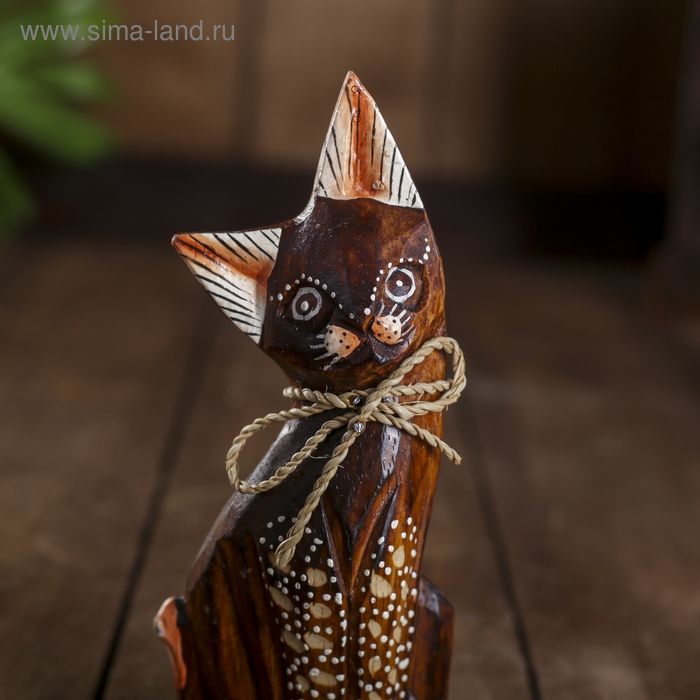 Сувенирный набор "Коричневые кошечки" дерево (высота 20,15,12 см)