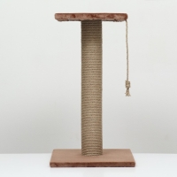 Когтеточка-столбик, &Oslash;10, с площадкой, КД-37, джут 35 х 35 х 64 см, микс