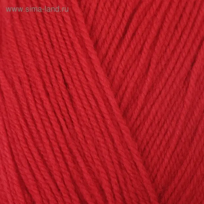 Пряжа для вязания спицами, крючком &laquo;Пехорский текстиль. Детская новинка&raquo;, 100% акрил, 200 м/50 г, (06 красный)