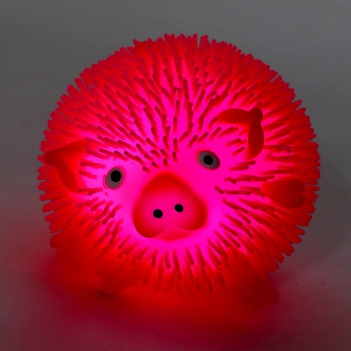 Ёжка &laquo;Свинка&raquo; световая, цвета МИКС