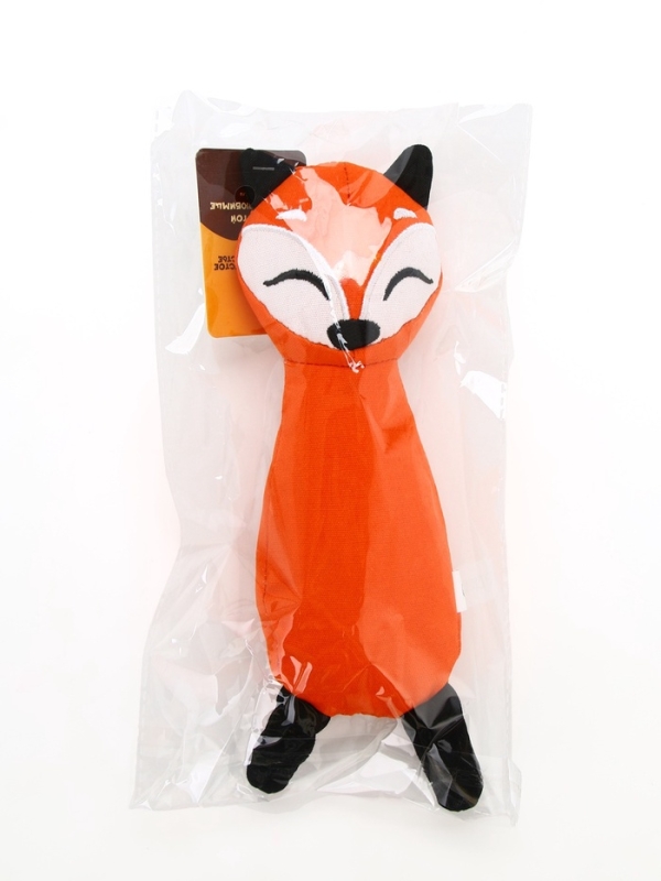 Игрушка для собак с шуршалкой "Лисичка" из текстиля, 6,8*23 см