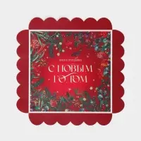 Коробка для кондитерских изделий с пластиковой крышкой &laquo;Яркого праздника&raquo;, 21 х 21 х 3 см