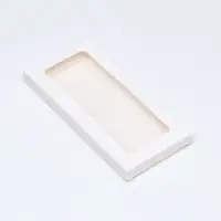 Коробка под плитку шоколада, белая, с окном 17.1&times;8&times;1.4 см