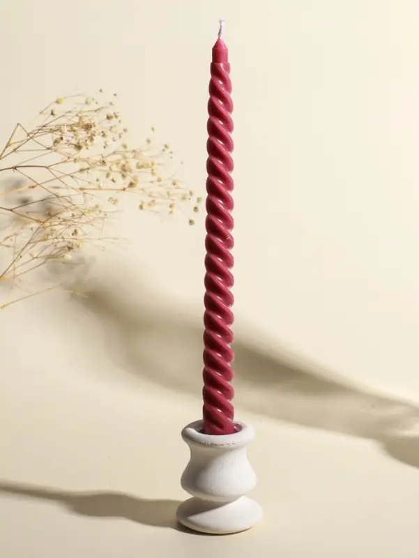 Набор свечей витых, 2х25 см, 4 шт, палитра розового 25,5х8,8х2,4 см