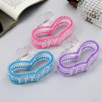 Крабик для волос &laquo;Хелен колор&raquo;, сердце, 9 см, МИКС