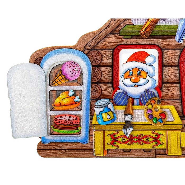 Развивающая книжка из фетра &laquo;Домик Дедушки Мороза&raquo;