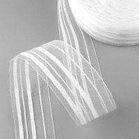 Шторная лента 60мм&times;50&plusmn;1м фиксированная сборка органза 2 шнура