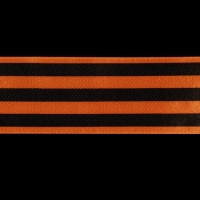 Лента &laquo;Георгиевская&raquo; атласная, односторонняя, 40 мм, 23 &plusmn; 1 м