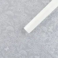 Плёнка для цветов упаковочная матовая &laquo;Контурные цветы&raquo; 0.7 х 8 м, 40 мкм