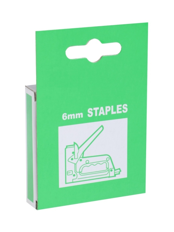 Скобы для мебельного степлера ТУНДРА, закалённые, тип 140, 6 мм, 1000 шт