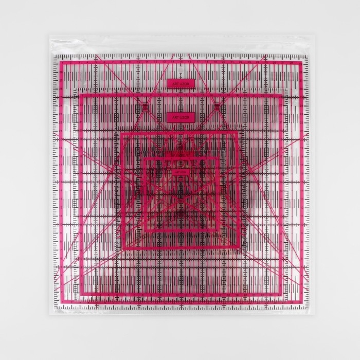 Набор линеек для квилтинга и пэчворка 30&times;30/25&times;25/15&times;15/10&times;10 см, толщина 3 мм