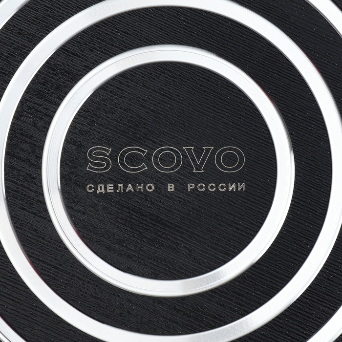 Сковорода Consul, d=24 см, стеклянная крышка, пластиковая ручка, антипригарное покрытие, цвет чёрный