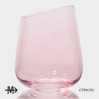 Набор стаканов стеклянных Magistro &laquo;Иллюзия&raquo;, 450 мл, 9,5&times;11,5 см, 6 шт, цвет розовый