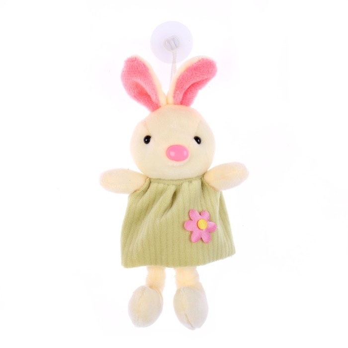 Мягкая игрушка &laquo;Зайка в платье&raquo;, на приоске, цвета МИКС