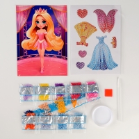 Алмазная мозаика с частичным заполнением для детей. Наряди персонажа &laquo;Принцесса&raquo;