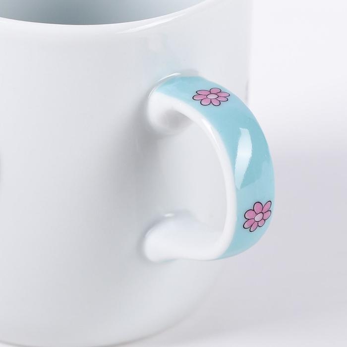 Набор детской посуды из керамики Доляна &laquo;Крош&raquo;, 3 предмета: кружка 230 мл, миска 400 мл, тарелка d=18 см