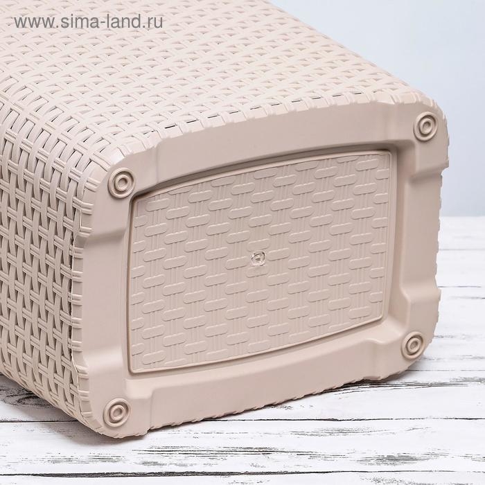 Корзина бельевая с крышкой &laquo;Ротанг&raquo;, 40 л, 37&times;29,5&times;48 см, цвет латте