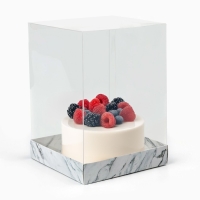 Коробка для кондитерских изделий &laquo;Мрамор&raquo;, 15 х 15 х 20 см