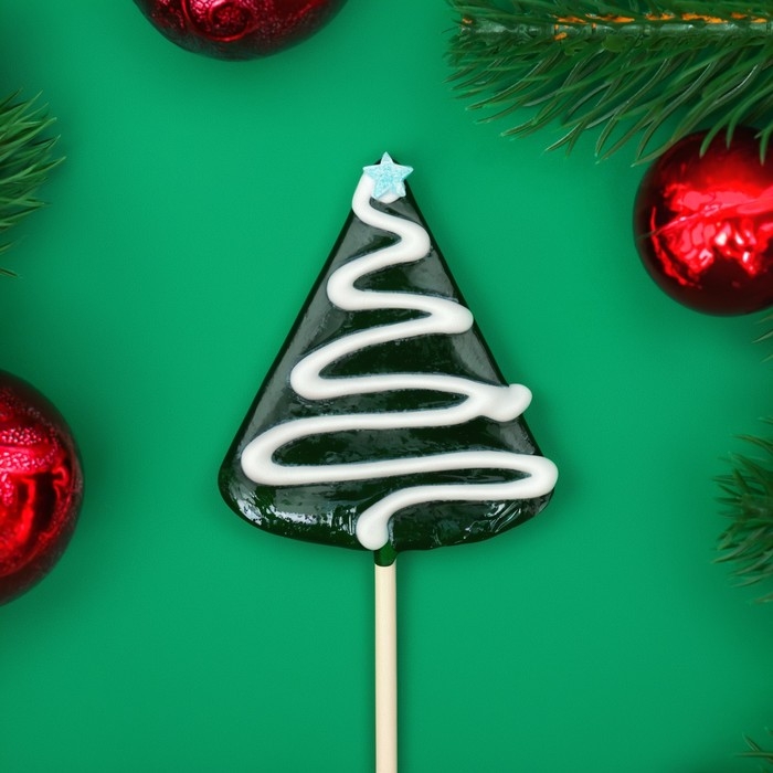 Новый год. Карамель леденцовая &laquo;Ёлка&raquo; с росписью, 25 г