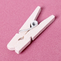 Набор прищепок для декора &laquo;Классика&raquo;, 50 шт., 1шт. &mdash; 2,5 см, серый и белый цвет