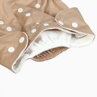 Набор многоразовых подгузников &laquo;Листья&raquo;, 3-8 кг, цвет белый, коричневый, 2 шт., Крошка Я