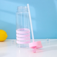 Бутылка с трубочкой Доляна &laquo;Спорт&raquo;, 700 мл, 23,5&times;7,5&times;8,5 см, цвет МИКС