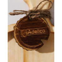 Доска разделочная авторская Adelica &laquo;Чудеса&raquo;, 33&times;17&times;2,5 см, цельный массив кедра, цвет молочный