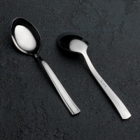 Ложка чайная &laquo;Торжество&raquo;, длина 13,5 см , толщина 2 мм, цвет серебряный