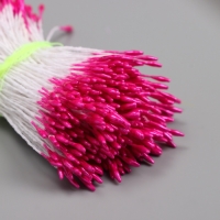 Тычинки для искусственных цветов глянец "Рисинки" фуксия набор 360 шт длина 6 см