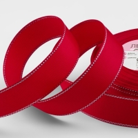 Лента репсовая &laquo;Серебряные нити&raquo;, 25 мм &times; 23 &plusmn; 1 м, цвет красный №026