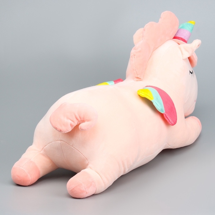 Шкурка мягкой игрушки "Единорог" с пледом, 50 см, цвет розовый