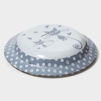 Тарелка глубокая стеклянная Доляна &laquo;Котики&raquo;, 450 мл, d=18,8 см