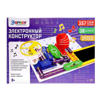 Конструктор электронный &laquo;Эврики&raquo;, 357 схем, 38 элементов, работает от батареек