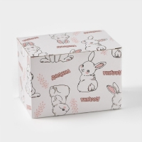 Салфетница Доляна &laquo;Зайка в золотом&raquo;, 12&times;7&times;8,5 см, цвет белый