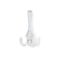 Крючок мебельный ТУНДРА TKT004, трехрожковый, белый