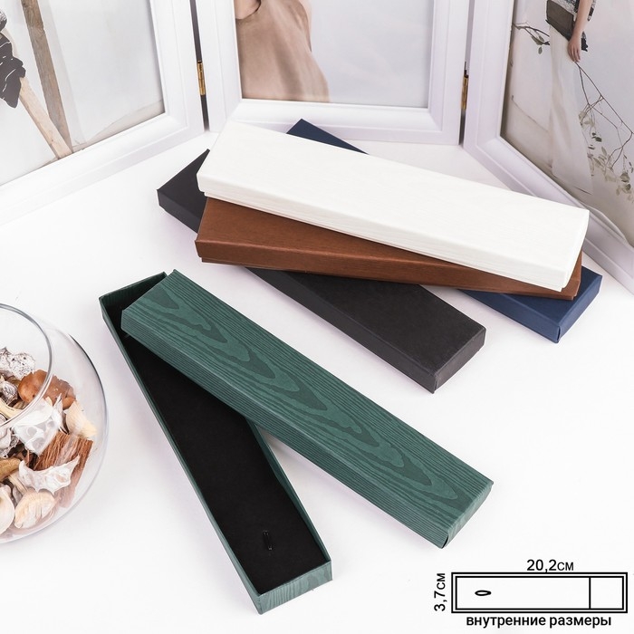 Коробочка подарочная под браслет/цепочку/часы &laquo;Дерево&raquo;, 21&times;4 (размер полезной части 20,2&times;3,7 см), цвет МИКС