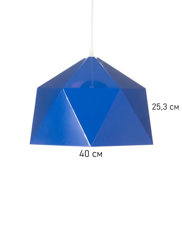 Светильник Edward 1х40Вт Е27 пр-1м синий 38х38х25см