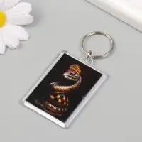 Брелок для ключей на кольце &laquo;Змея с короной&raquo;, акрил, 3.5&times;5 см