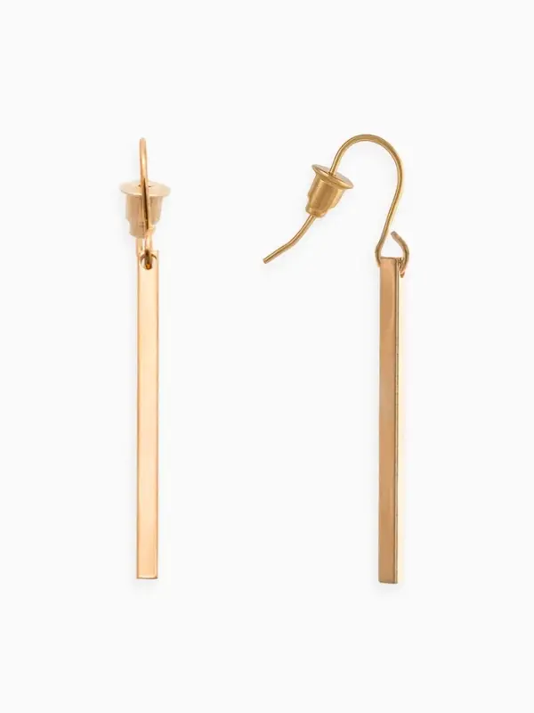 Набор 2 пред-та: серьги, колье "Минимализм", 45/55см, цвет белый в золоте