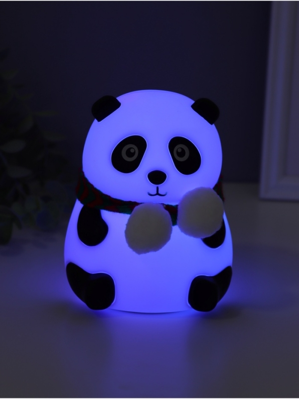 Ночник антистресс "Панда в шарфе" 2Вт LED RGB USB 10,5х10х13,5см