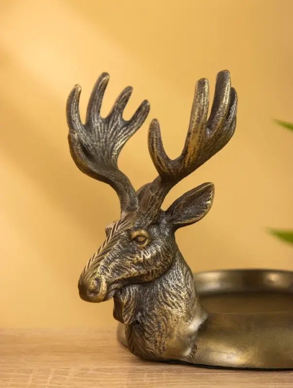 Подставка для бутылки "Лось" 18х14х14 см, алюминий