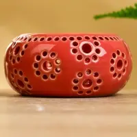 Подсвечник, 8.5&times;8.5&times;4 см, керамика, МИКС