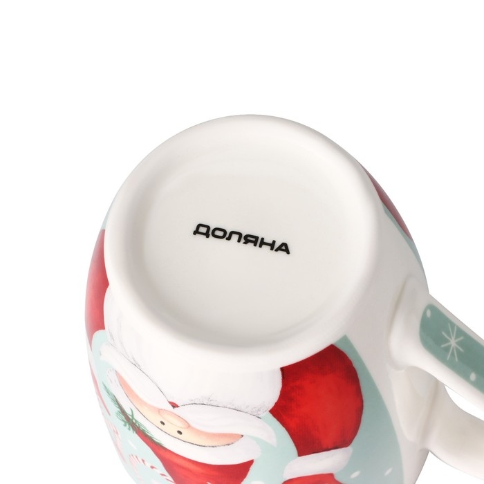 Кружка фарфоровая Доляна Let It Snow, 350 мл