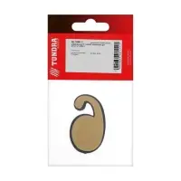 Цифра дверная 6 ТУНДРА, пластиковая, цвет хром, 1 шт.