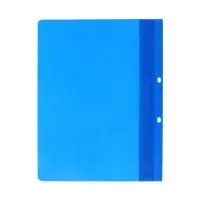 Папка-скоросшиватель Calligrata, А4, 180 мкм, синяя, прозрачный верх, с перфорацией