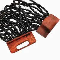 Браслет плетёный 20х5 см, цв. чёрный