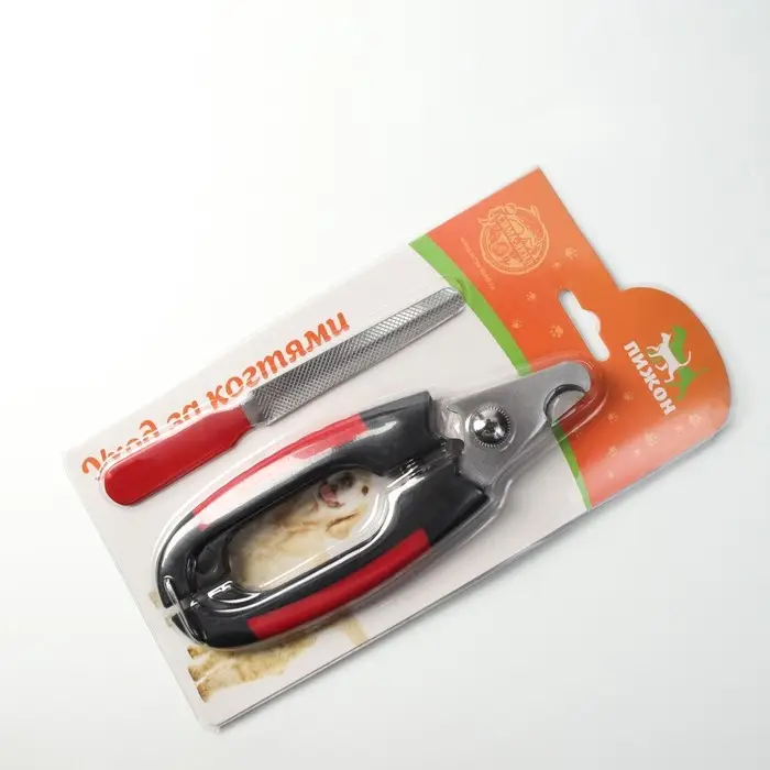 Набор по уходу за когтями: когтерез боковой (отверстие 11мм) и пилка, микс цветов