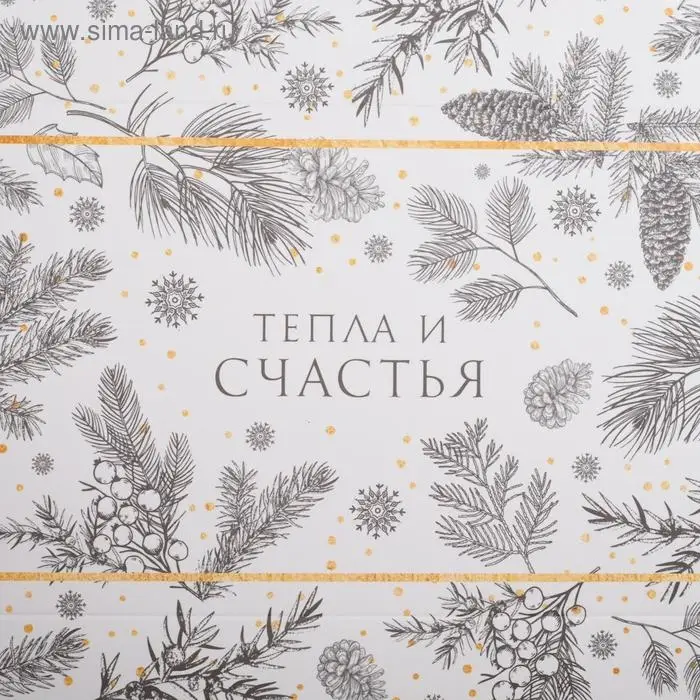 Коробка для кондитерских изделий с PVC крышкой &laquo;Тепла и счастья&raquo;, 10.5 х 21 х 3 см