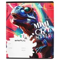 Тетрадь 12 листов в линейку, ErichKrause Dino Art, МИКС
