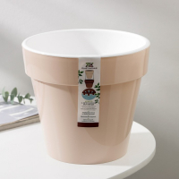 Кашпо для цветов со вставкой &laquo;Порто&raquo;, 3,5 л, цвет жемчужный